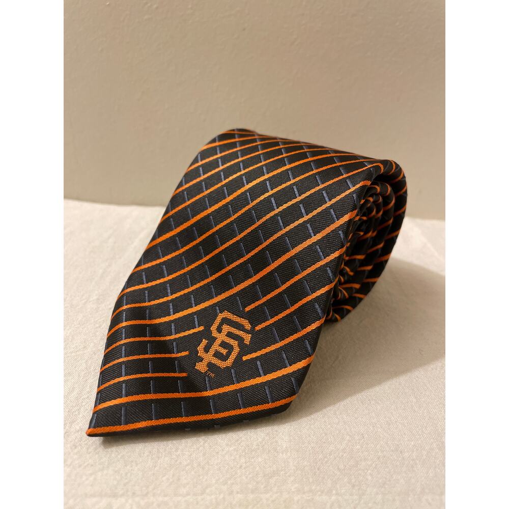 San Francisco Giants Men's Neck Tie Logo Baseball Orange Black‎ State Farm